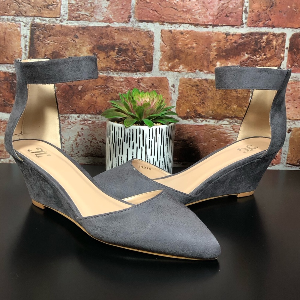 Size 9-1/2 wedge-heel ankle wrap cute shoes!